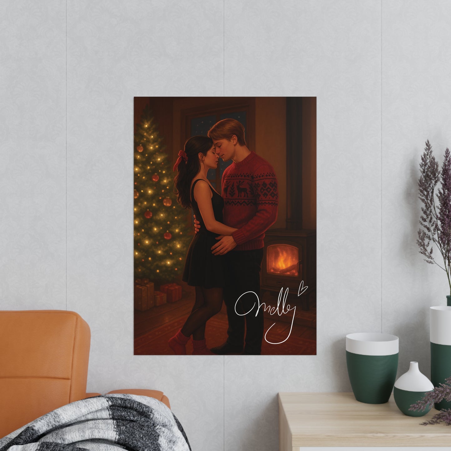 "Dear Santa, Cancel Christmas" Nala & Ben Kuss | Poster mit gedruckter Signatur