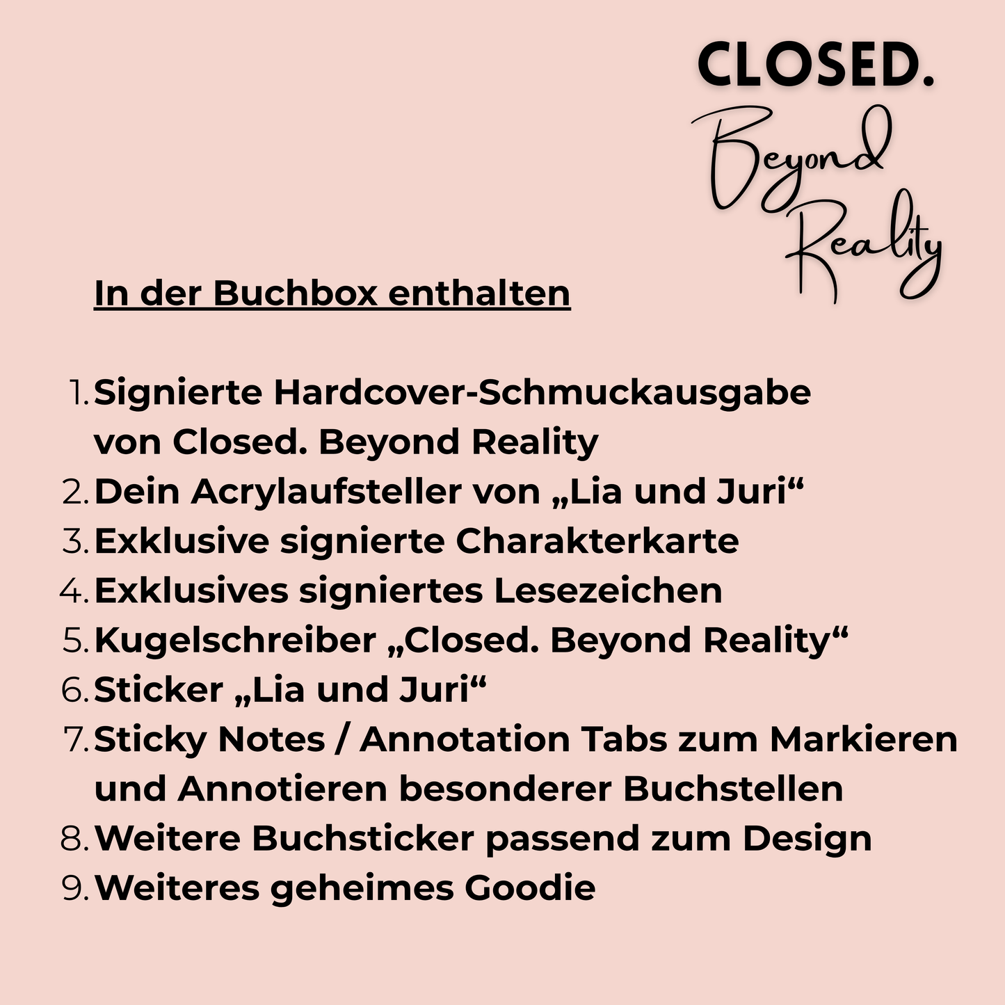 Limitierte Buchbox – Closed. Beyond Reality